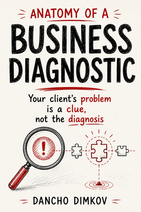 Anatomy of a Business Diagnostic by Dancho Dimkov, book cover.